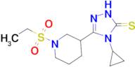 4-cyclopropyl-5-[1-(ethylsulfonyl)piperidin-3-yl]-4H-1,2,4-triazole-3-thiol