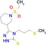 5-[1-(ethylsulfonyl)piperidin-3-yl]-4-[3-(methylthio)propyl]-4H-1,2,4-triazole-3-thiol