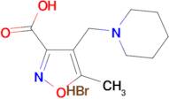 5-methyl-4-(piperidin-1-ylmethyl)isoxazole-3-carboxylic acid hydrobromide