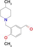 4-methoxy-3-[(4-methylpiperidin-1-yl)methyl]benzaldehyde