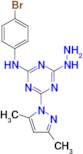 N-(4-bromophenyl)-4-(3,5-dimethyl-1H-pyrazol-1-yl)-6-hydrazino-1,3,5-triazin-2-amine