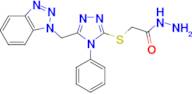 2-{[5-(1H-1,2,3-benzotriazol-1-ylmethyl)-4-phenyl-4H-1,2,4-triazol-3-yl]thio}acetohydrazide