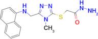 2-({4-methyl-5-[(1-naphthylamino)methyl]-4H-1,2,4-triazol-3-yl}thio)acetohydrazide