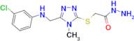 2-[(5-{[(3-chlorophenyl)amino]methyl}-4-methyl-4H-1,2,4-triazol-3-yl)thio]acetohydrazide