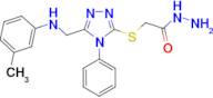 2-[(5-{[(3-methylphenyl)amino]methyl}-4-phenyl-4H-1,2,4-triazol-3-yl)thio]acetohydrazide