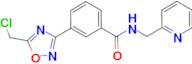 3-[5-(chloromethyl)-1,2,4-oxadiazol-3-yl]-N-(pyridin-2-ylmethyl)benzamide