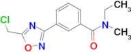 3-[5-(chloromethyl)-1,2,4-oxadiazol-3-yl]-N-ethyl-N-methylbenzamide