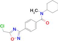 4-[5-(chloromethyl)-1,2,4-oxadiazol-3-yl]-N-cyclohexyl-N-methylbenzamide
