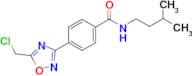 4-[5-(chloromethyl)-1,2,4-oxadiazol-3-yl]-N-(3-methylbutyl)benzamide