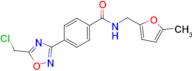 4-[5-(chloromethyl)-1,2,4-oxadiazol-3-yl]-N-[(5-methyl-2-furyl)methyl]benzamide