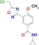 3-[5-(chloromethyl)-1,2,4-oxadiazol-3-yl]-N-cyclopropyl-4-methoxybenzamide
