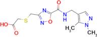 ({[5-({[(1,5-dimethyl-1H-pyrazol-4-yl)methyl]amino}carbonyl)-1,2,4-oxadiazol-3-yl]methyl}thio)acetic acid