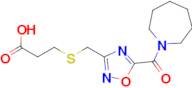 3-({[5-(azepan-1-ylcarbonyl)-1,2,4-oxadiazol-3-yl]methyl}thio)propanoic acid