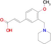 (2E)-3-[4-methoxy-3-(piperidin-1-ylmethyl)phenyl]acrylic acid