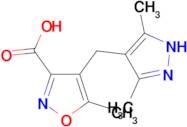 4-[(3,5-dimethyl-1H-pyrazol-4-yl)methyl]-5-methylisoxazole-3-carboxylic acid