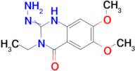 3-ethyl-2-hydrazino-6,7-dimethoxyquinazolin-4(3H)-one