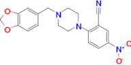 2-[4-(1,3-benzodioxol-5-ylmethyl)piperazin-1-yl]-5-nitrobenzonitrile