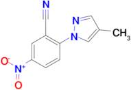 2-(4-methyl-1H-pyrazol-1-yl)-5-nitrobenzonitrile