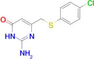 2-amino-6-{[(4-chlorophenyl)thio]methyl}pyrimidin-4-ol