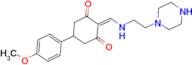 5-(4-methoxyphenyl)-2-[(2-piperazin-1-ylethylamino)methylidene]cyclohexane-1,3-dione