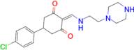 5-(4-chlorophenyl)-2-{[(2-piperazin-1-ylethyl)amino]methylene}cyclohexane-1,3-dione