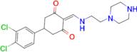 5-(3,4-dichlorophenyl)-2-{[(2-piperazin-1-ylethyl)amino]methylene}cyclohexane-1,3-dione