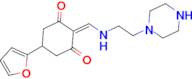 5-(2-furyl)-2-{[(2-piperazin-1-ylethyl)amino]methylene}cyclohexane-1,3-dione