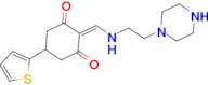 2-{[(2-piperazin-1-ylethyl)amino]methylene}-5-thien-2-ylcyclohexane-1,3-dione