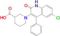 1-(6-chloro-2-oxo-4-phenyl-1,2-dihydroquinolin-3-yl)piperidine-3-carboxylic acid