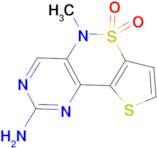 5-methyl-5H-pyrimido[5,4-c]thieno[2,3-e][1,2]thiazin-2-amine 6,6-dioxide