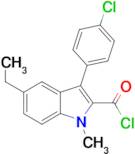 3-(4-chlorophenyl)-5-ethyl-1-methyl-1H-indole-2-carbonyl chloride