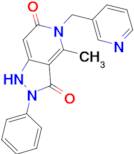 4-methyl-2-phenyl-5-(pyridin-3-ylmethyl)-1H-pyrazolo[4,3-c]pyridine-3,6(2H,5H)-dione