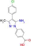 4-[5-amino-4-(4-chlorophenyl)-3-methyl-1H-pyrazol-1-yl]benzoic acid