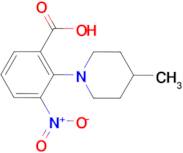 2-(4-methylpiperidin-1-yl)-3-nitrobenzoic acid