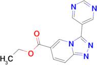 ethyl 3-pyrimidin-5-yl[1,2,4]triazolo[4,3-a]pyridine-6-carboxylate