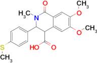 6,7-dimethoxy-2-methyl-3-[4-(methylthio)phenyl]-1-oxo-1,2,3,4-tetrahydroisoquinoline-4-carboxyli...