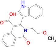 3-(1H-indol-3-yl)-2-(2-methoxyethyl)-1-oxo-1,2-dihydroisoquinoline-4-carboxylic acid