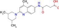 4-{[2-(3,5-dimethylpiperidin-1-yl)-4-methylquinolin-6-yl]amino}-4-oxobutanoic acid