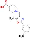 1-{[5-methyl-2-(3-methylphenyl)-1,3-oxazol-4-yl]methyl}piperidine-4-carboxylic acid