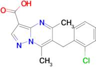 6-(2-chlorobenzyl)-5,7-dimethylpyrazolo[1,5-a]pyrimidine-3-carboxylic acid