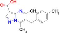 5,7-dimethyl-6-(4-methylbenzyl)pyrazolo[1,5-a]pyrimidine-3-carboxylic acid