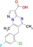 6-(2-chloro-4-fluorobenzyl)-5,7-dimethylpyrazolo[1,5-a]pyrimidine-3-carboxylic acid