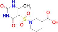 1-[(6-methyl-2,4-dioxo-1,2,3,4-tetrahydropyrimidin-5-yl)sulfonyl]piperidine-3-carboxylic acid