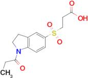 3-[(1-propionyl-2,3-dihydro-1H-indol-5-yl)sulfonyl]propanoic acid