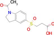 3-[(1-acetyl-2,3-dihydro-1H-indol-5-yl)sulfonyl]propanoic acid