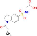 {[(1-propionyl-2,3-dihydro-1H-indol-5-yl)sulfonyl]amino}acetic acid