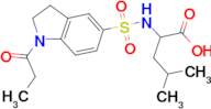 4-methyl-2-{[(1-propionyl-2,3-dihydro-1H-indol-5-yl)sulfonyl]amino}pentanoic acid