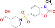 1-[(3-methyl-2-oxo-2,3-dihydro-1,3-benzoxazol-6-yl)sulfonyl]piperidine-3-carboxylic acid