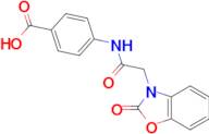 4-{[(2-oxo-1,3-benzoxazol-3(2H)-yl)acetyl]amino}benzoic acid