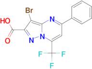 3-bromo-5-phenyl-7-(trifluoromethyl)pyrazolo[1,5-a]pyrimidine-2-carboxylic acid